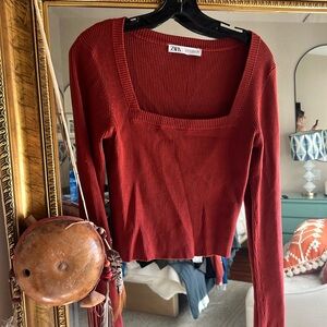 Long Sleeve Ribbed Top